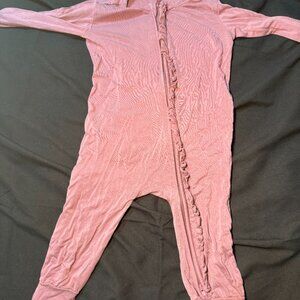 Lori & Val 18-24 M Purple Ruffle Bamboo Pajama